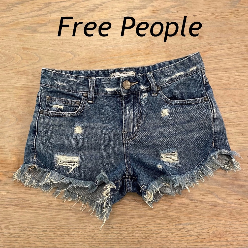Free People distressed cutoff Jean shorts